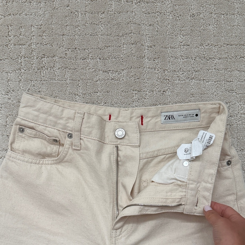Zara Beige Denim Pants